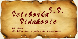 Veliborka Vidaković vizit kartica